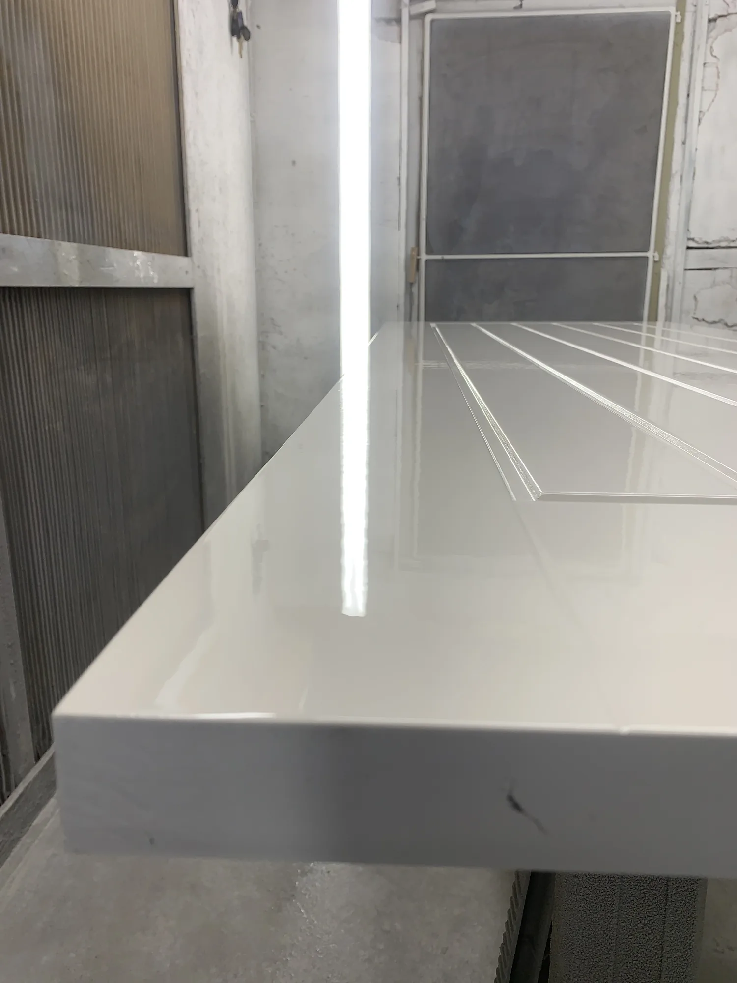 Newly hung internal door with clean architrave detail